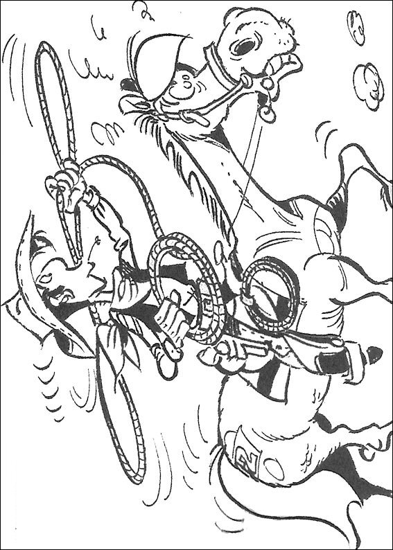 Plansa de colorat cu Lucky Luke 61 58